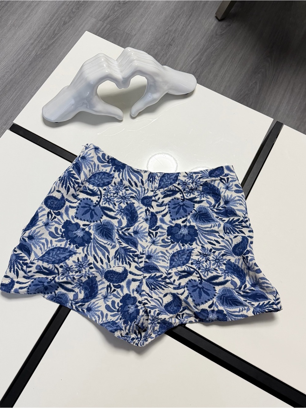 ✨ Zara Blue & White Floral Ruffled Skort | Size XS ✨🖤 - Picture 5 of 13